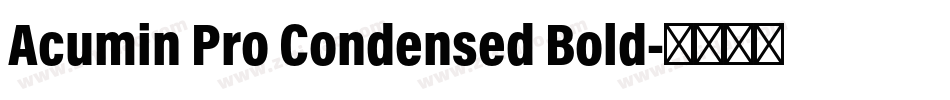 Acumin Pro Condensed Bold字体转换